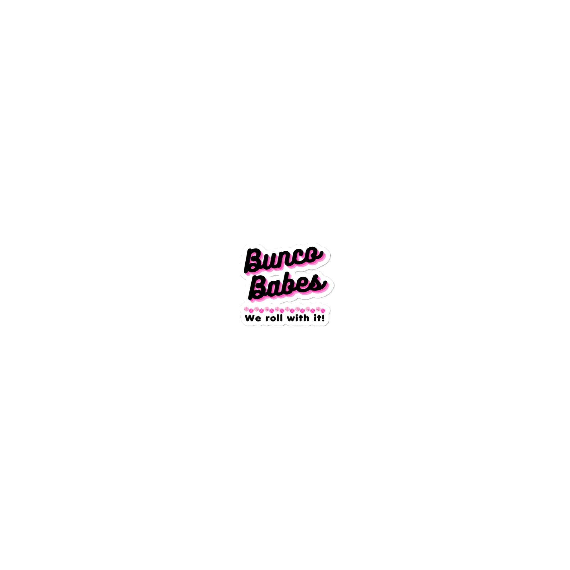 Bunco Babes: We roll with it! Bubble-free Stickers - Image 3