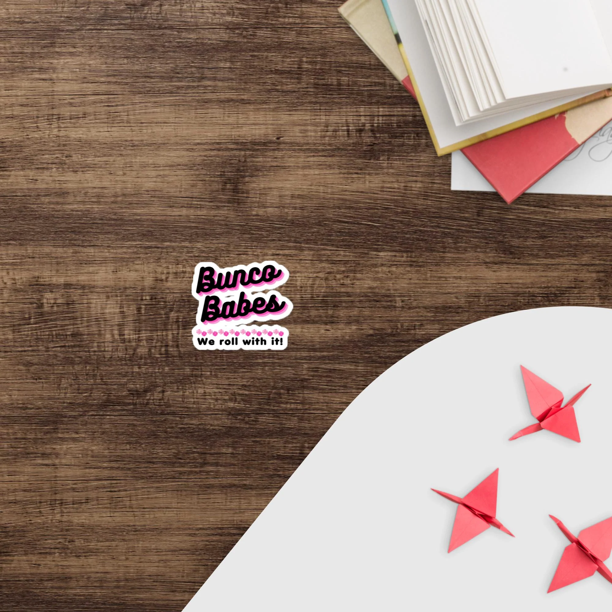 Bunco Babes: We roll with it! Bubble-free Stickers - Image 7
