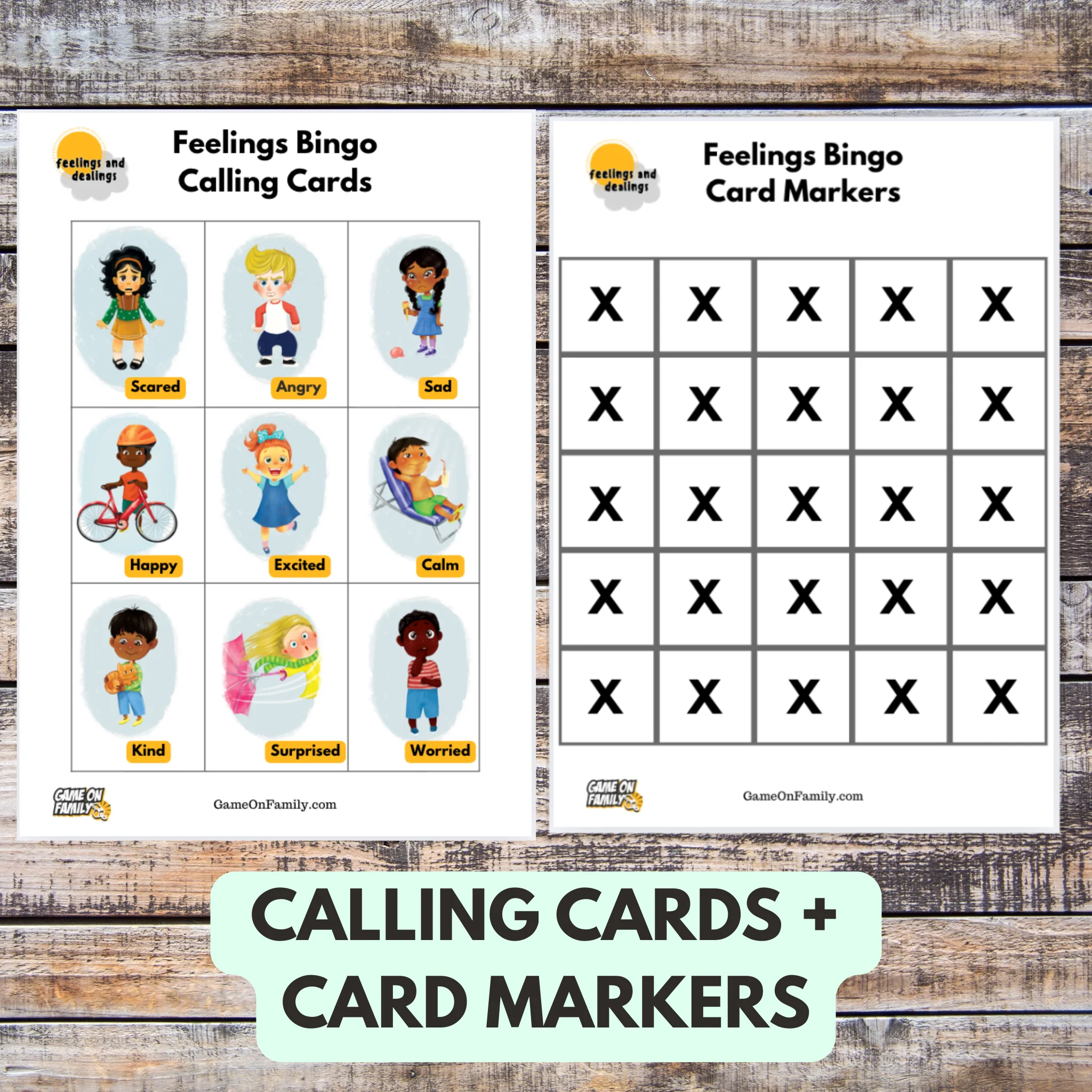 Feelings Bingo: Emotional Intelligence Game - Digital Download (Printable) - Image 3